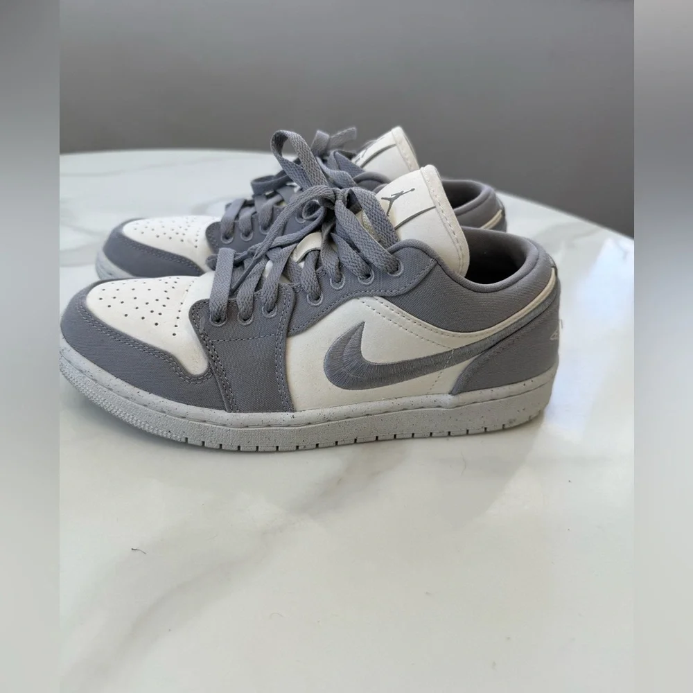 Nike  Air Jordan 1 low SE light steel Gray white Sneakers - Picture 2 of 9